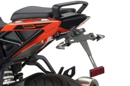 Piese moto - Adjustable license support PUIG 8728N Negru