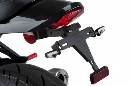 Piese moto - Adjustable license support PUIG 9597N Negru