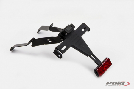 Piese moto - Adjustable license support PUIG 9653N Negru