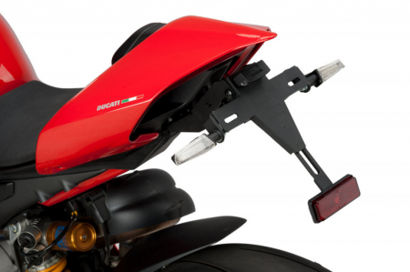 Piese moto - Adjustable license support PUIG 9751N Negru