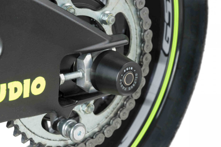 Piese moto - Axle sliders PUIG 9002N Negru color caps included