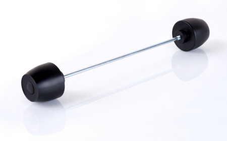 Piese moto - Axle sliders PUIG PHB19 20058N Negru without color caps, front