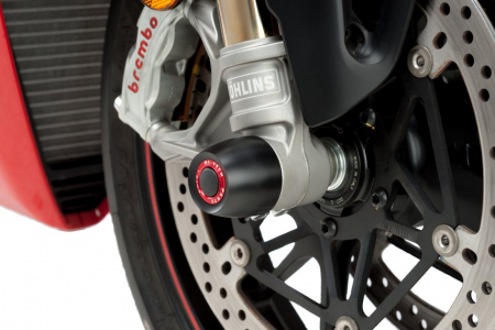 Axle sliders PUIG PHB19 20058N Negru without color caps, front [1]