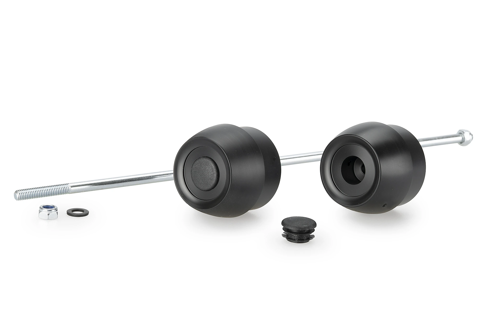 Piese moto - Axle sliders PUIG PHB19 23012N Negru without color caps, rear