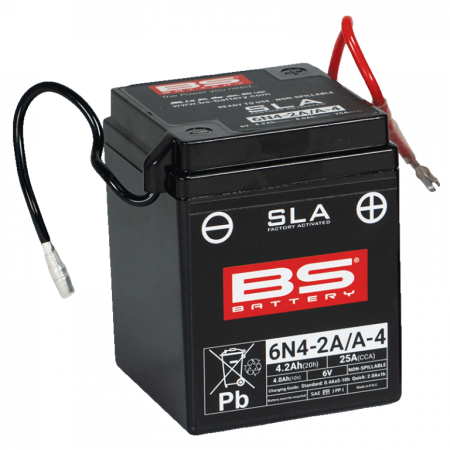 Piese moto - Baterie activata din fabrica BS-BATTERY 6N4-2A/A-4 (FA) SLA
