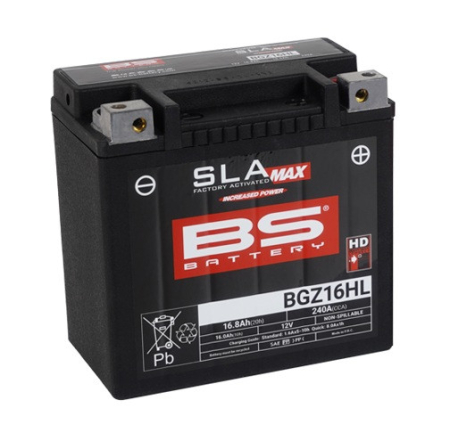 Piese moto - Baterie activata din fabrica BS-BATTERY BGZ16HL SLA MAX