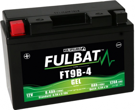 Baterii conventionale (electrolit inclus) FULBAT - Baterie cu gel FULBAT FT9B-4 (YT9B-4)