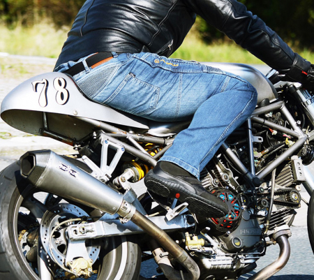 Blugi moto Trilobite Parado Slim Fit, Albastru deschis [1]