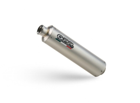 Piese moto - Bolt-on silencer GPR INOX TONDO S.28.CAT.IT Brushed Stainless steel including removable db killer and catalyst