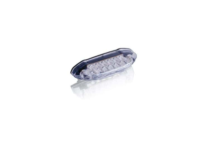 Piese moto - Brake rear light PUIG SHARK (80 x 20 mm) 4605W clear lens with license light