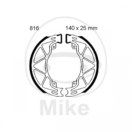 Piese moto - Brake shoe set EBC 816 nu contin arcurile