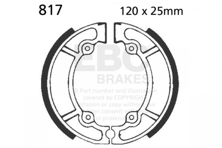 Piese moto - Brake shoe set EBC 817