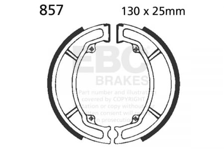 Piese moto - Brake shoe set EBC 857