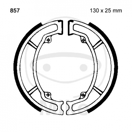 Piese moto - Brake shoe set EBC 857 nu contin arcurile