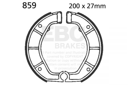 Piese moto - Brake shoe set EBC 859