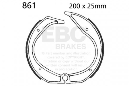 Piese moto - Brake shoe set EBC 861