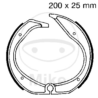 Piese moto - Brake shoe set EBC 861 nu contin arcurile