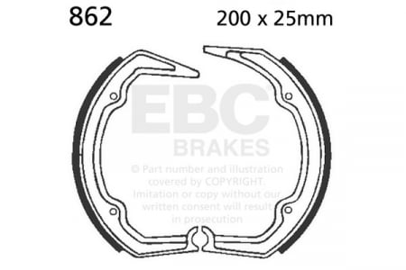 Piese moto - Brake shoe set EBC 862