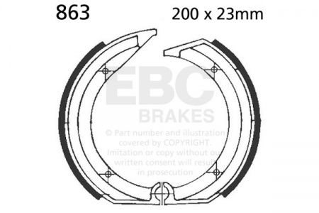 Piese moto - Brake shoe set EBC 863