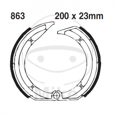 Piese moto - Brake shoe set EBC 863 nu contin arcurile