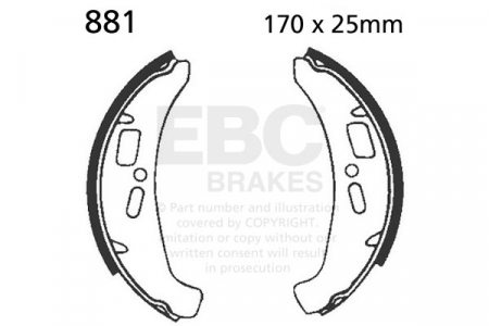 Piese moto - Brake shoe set EBC 881