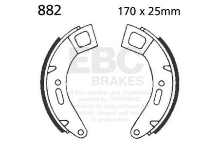 Piese moto - Brake shoe set EBC 882