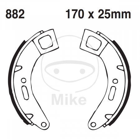 Piese moto - Brake shoe set EBC 882 nu contin arcurile