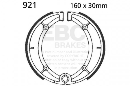 Piese moto - Brake shoe set EBC 921