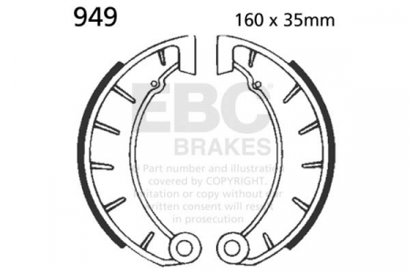 Piese moto - Brake shoe set EBC 949