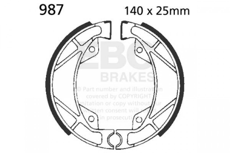 Piese moto - Brake shoe set EBC 987