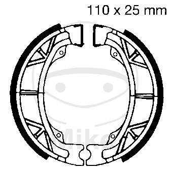 Piese moto - Brake shoe set EBC H303G canelati inclusiv arcurile