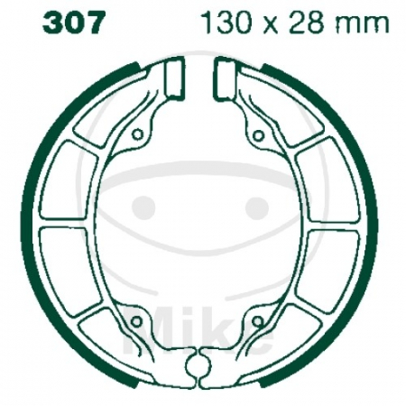 Piese moto - Brake shoe set EBC H307 inclusiv arcurile