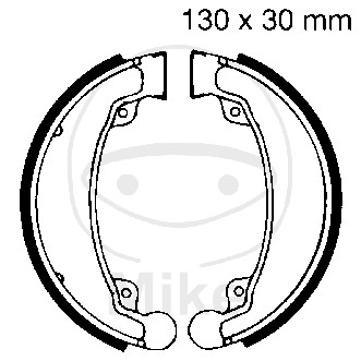 Piese moto - Brake shoe set EBC H310 inclusiv arcurile