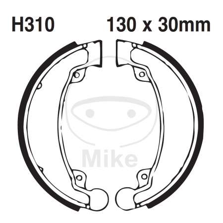 Piese moto - Brake shoe set EBC H310G canelati inclusiv arcurile