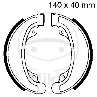 Piese moto - Brake shoe set EBC H313 inclusiv arcurile