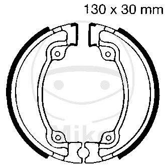 Piese moto - Brake shoe set EBC H318 inclusiv arcurile