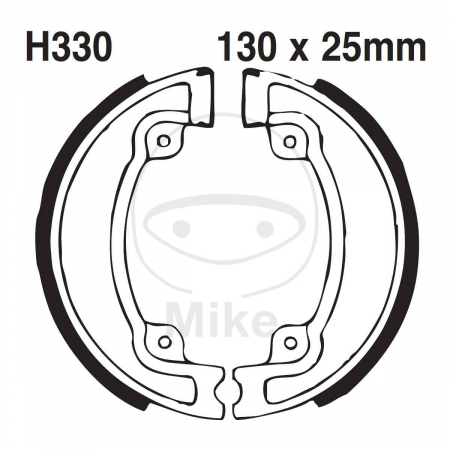 Piese moto - Brake shoe set EBC H330G canelati inclusiv arcurile