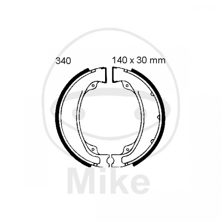Piese moto - Brake shoe set EBC H340 inclusiv arcurile