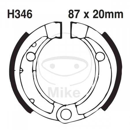 Piese moto - Brake shoe set EBC H346G canelati inclusiv arcurile