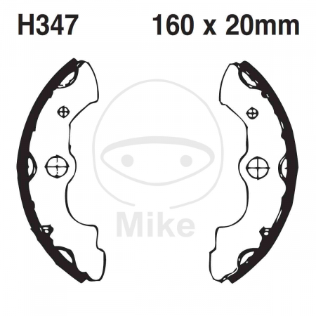 Piese moto - Brake shoe set EBC H347 inclusiv arcurile