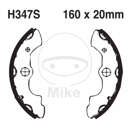 Piese moto - Brake shoe set EBC H347S inclusiv arcurile
