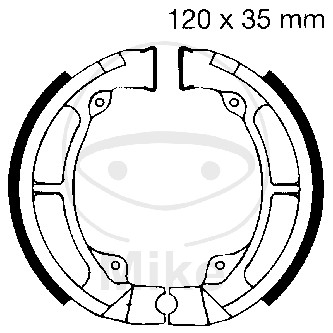 Piese moto - Brake shoe set EBC K703 inclusiv arcurile