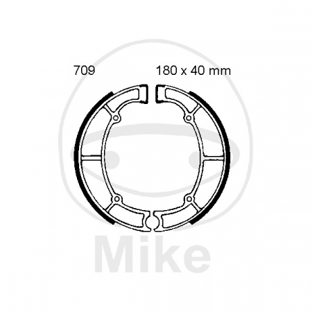 Piese moto - Brake shoe set EBC K709 inclusiv arcurile