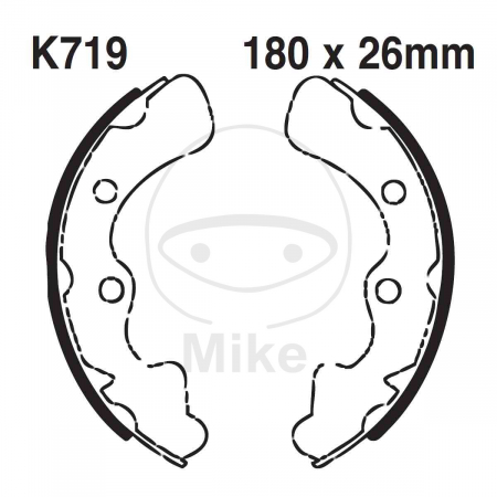 Piese moto - Brake shoe set EBC K719 inclusiv arcurile