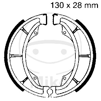 Piese moto - Brake shoe set EBC S602G canelati inclusiv arcurile