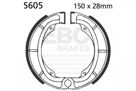 Piese moto - Brake shoe set EBC S605 inclusiv arcurile