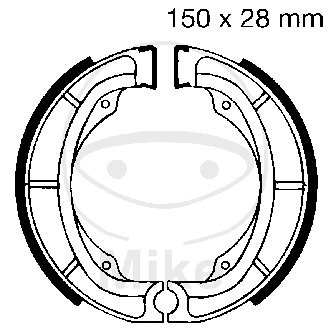 Piese moto - Brake shoe set EBC S605 inclusiv arcurile