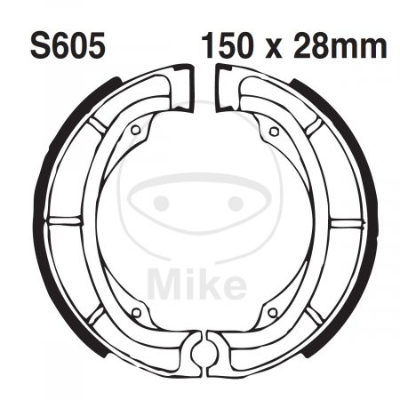 Piese moto - Brake shoe set EBC S605G canelati inclusiv arcurile