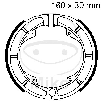 Piese moto - Brake shoe set EBC S606 inclusiv arcurile