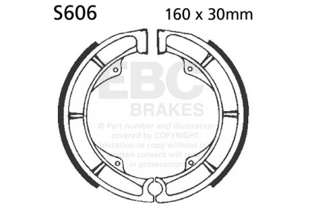 Piese moto - Brake shoe set EBC S606 inclusiv arcurile